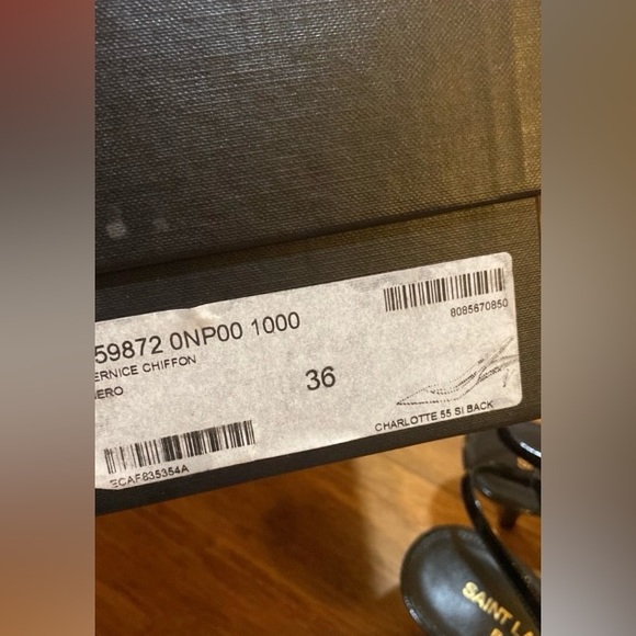Saint Laurent Charlotte 55 Black Pump size 36